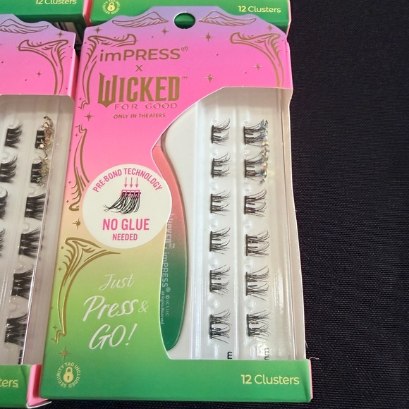 4 Sets imPRESS Wicked Press On Lashes Clusters New - Picture 4 of 16